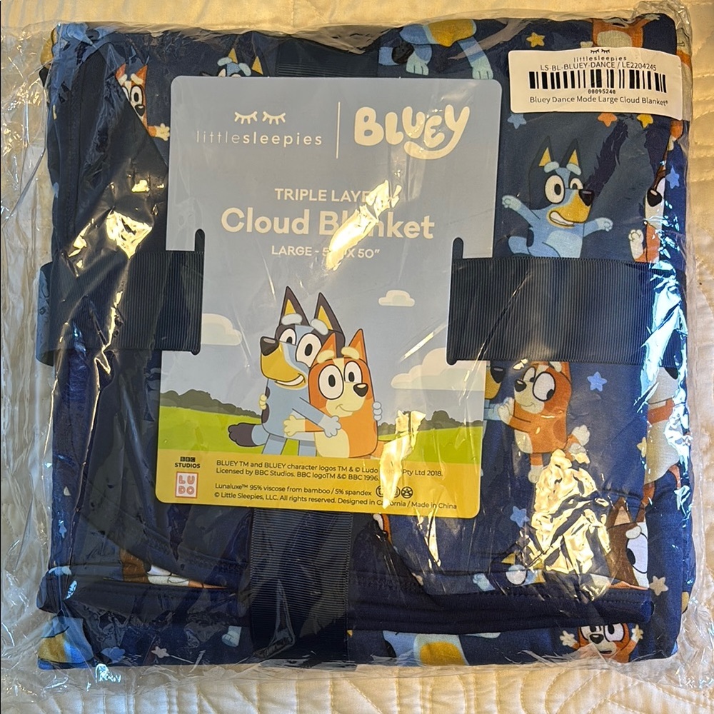 NIB Little Sleepies bluey dance mode Cloud Blanket